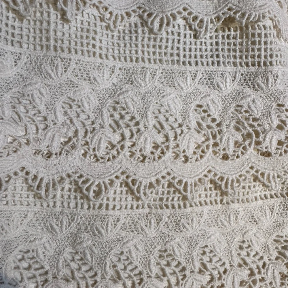 American Eagle Outfitters Cream Crochet Lace Mini Skirt - Picture 7 of 7